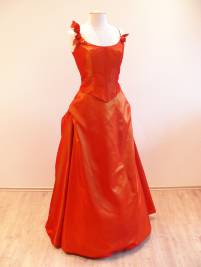 Brautkleid Denise orange rot voluminös
